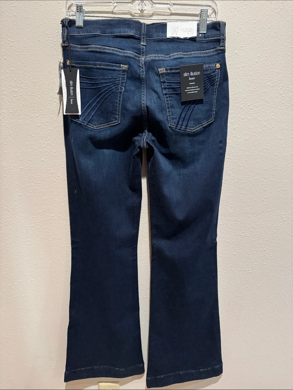 7 For All Mankind Dark Blue Dojo Tailorless Flate Wide Leg Trousers